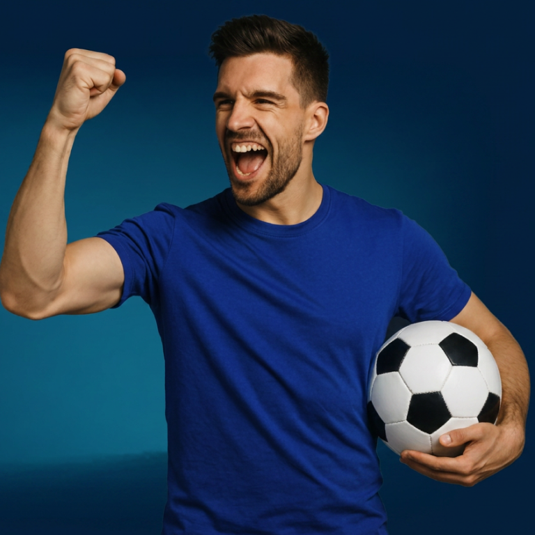 Alvo azul com dardos no centro e mascote em chamas apontando o alvo – SpinAndFlix Casino.